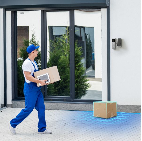 Ezviz EP3x Pro 3K sonnette à double objectif et panneau solaire avec CH1 Chime Sonnette - 5200mAh Batterie,  eMMC 32Go Intégré étanche 