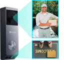 Ezviz EP3x Pro 3K sonnette à double objectif et panneau solaire avec CH1 Chime Sonnette - 5200mAh Batterie,  eMMC 32Go Intégré étanche 