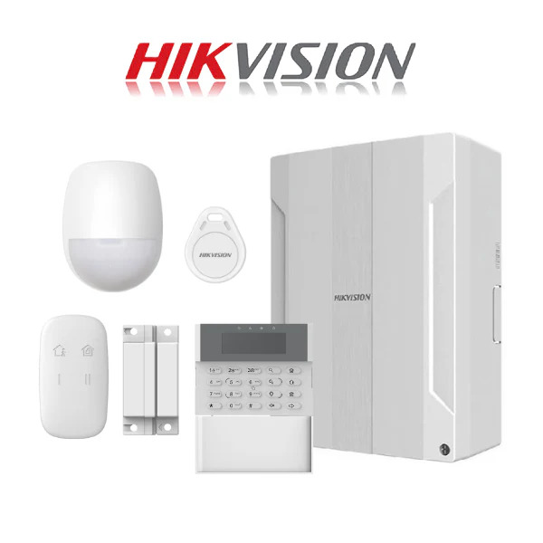 Hikvision  DS-PHA64-Kit-WE(B) Kit  AX HYBRID PRO Filaire  8 zones intégrées et peut être étendu à 56 zones câblées/sans fil