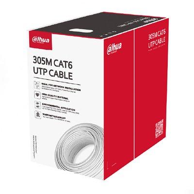 Câble Dahua PFM922I-6UN-C UTP CAT6 solide CCA - PVC gris - Certifié ignifuge classe CE CPR Eca