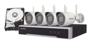 HIKVISION Wi-Fi IP-kit 4 Bullet-camera's 4MP 2,8 mm IR 30 m + 1 NVR Wi-Fi 8 kanalen + 1 harde schijf 1 TB