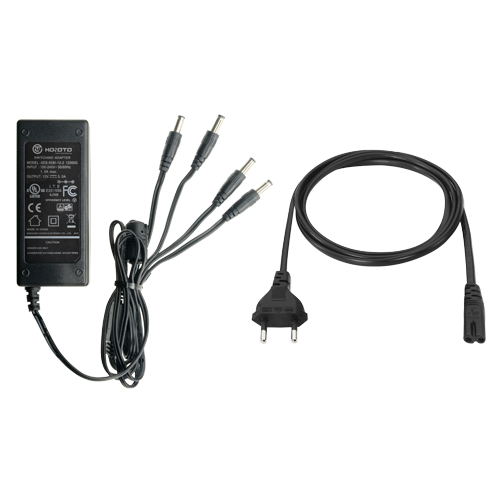 Alimentation CCTV CP1205-6A/4X 60 W 12 V 6 A IP44 jusqu'à 4 caméras CCTV + répartiteur 4X