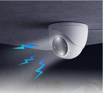 Ezviz CS-H4 2K  Wi-Fi Smart Home Turret Camera - 3 MP -2.8 mm - Night Color - Microphone &amp; Speaker - IP67 12V-DC