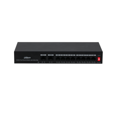 PFS3010-8ET-65-V2 10-poorts onbeheerde desktopswitch 8-poorts Fast Ethernet PoE + 2-poorts Gigabit Ethernet 65W