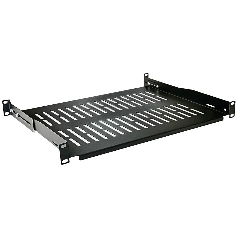Étagère fixe VALUE 19", 485 x 350 mm, 1U, charge maximale 25 kg, noire