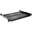 VALUE 19"-Fixed Shelf, 485 x 350mm, 1U, max. 25kg, black