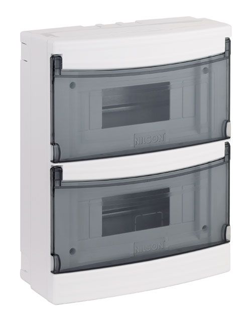 BOÎTE DE DISTRIBUTION STANDARD MONTÉE EN SURFACE 16 MODULES 348x100x306mm