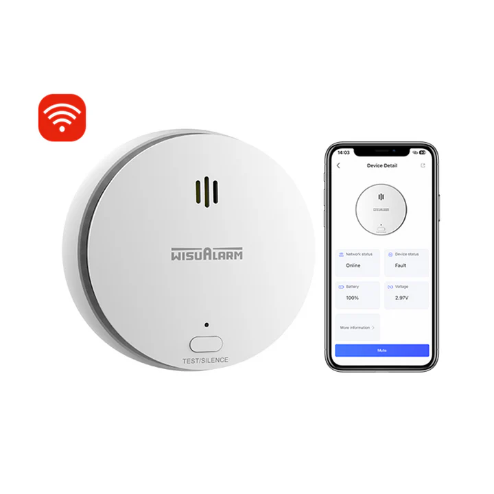 Détecteur de fumée intelligent Wi-Fi Dahua HY-SA2FA avec batterie au lithium (remplaçable)