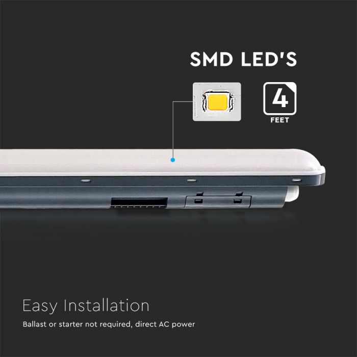 VT-1253 36W LED WP X-SERIE ECONOMISCHE BUIS 120CM 120LM/W