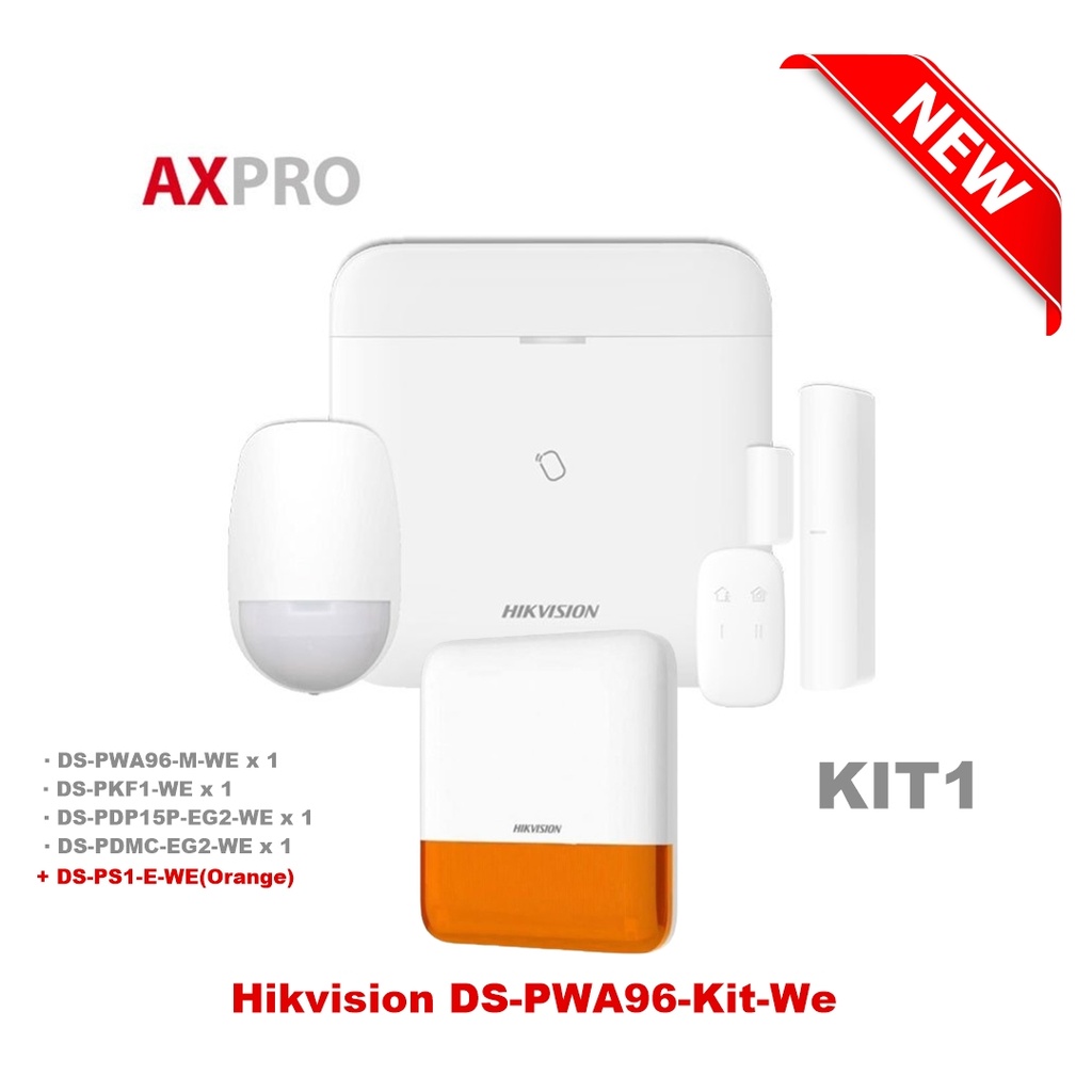 Kit d'alarme sans fil Hikvision DS-PWA96-Kit-WE 1