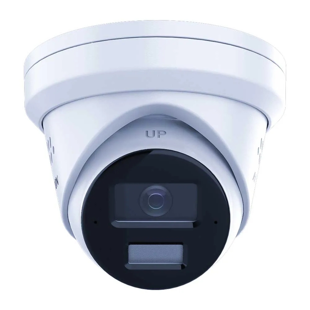 Hikvision DS-2CD2383G2-LI2U/SL(Wh) 2.8mm Caméra IP tourelle 8 MP Blanche - Lumière stroboscopique et avertissement sonore Acusense et lumière hybride intelligente
