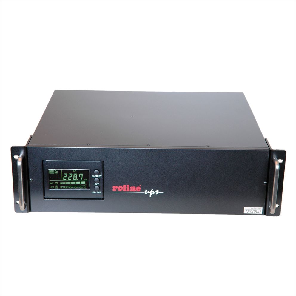 Roline 19" UPS  LineSecure 1000R - Uitgang 1000 VA / 670 W UPS Lineinteractive 19 inch