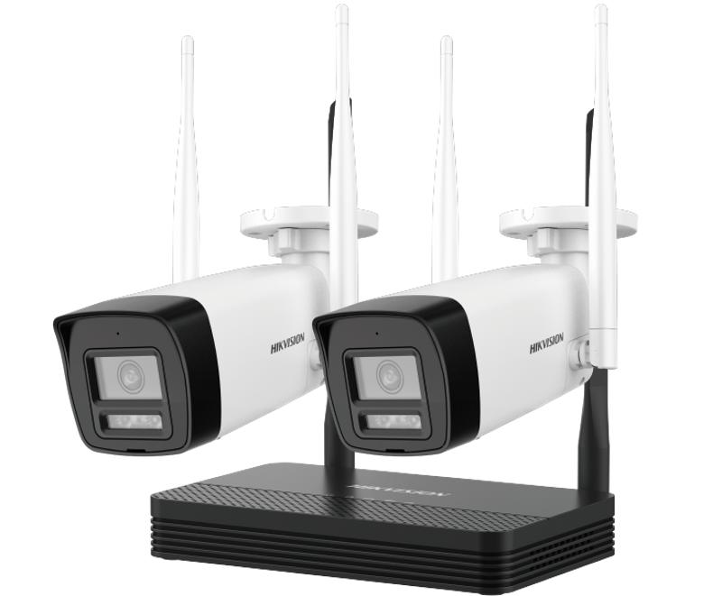 Kit IP Wi-Fi HIKVISION NKS424W0H 4MP H.265 2 caméras WiFi Bullet NVS - Micro SD en option