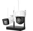HIKVISION NKS424W03H Kit IP Wi-Fi 4MP H.265 Eén bullet + één PTDome WiFi NVS Kit - Micro SD optioneel