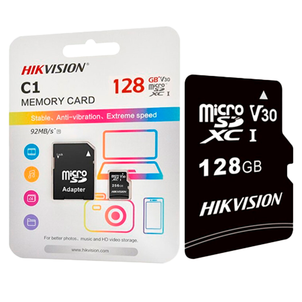 [HS-TF-C1STD-128G] Hikvision HS-TF-C1STD-128G 128GB microSDXC Class C10 For Surveillance