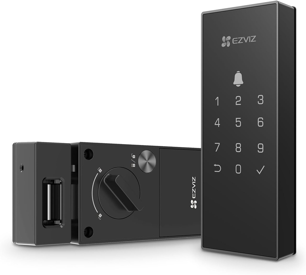 EZVIZ ‎CS-DL03(WP) Smart Deurslot met ingebouwde Bluetooth en Wi-Fi - Opbouwmontage Tot 50 wachtwoorden