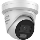 Hikvision DS-2CD2387G3-LIS2UY/SLHikvision 8MP Smart Hybrid Light met ColorVu WDR Turret Netwerk Camera met vaste lens, IR en wit licht , IP67, 2.8 mm, ingebouwde dual microfoon, NEMA 4X,AI ISP, audio I/O, alarm I/O, stroboscoop en audio-alarm