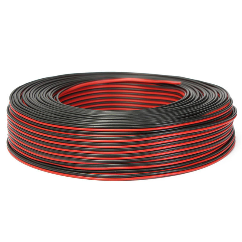 Luidspreker-/audiokabel, rood/zwart 2x 0,75 mm²