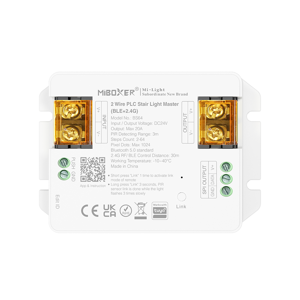 BS64 2 Wire PLC Stair Light Master（Bluetooth + 2,4G)