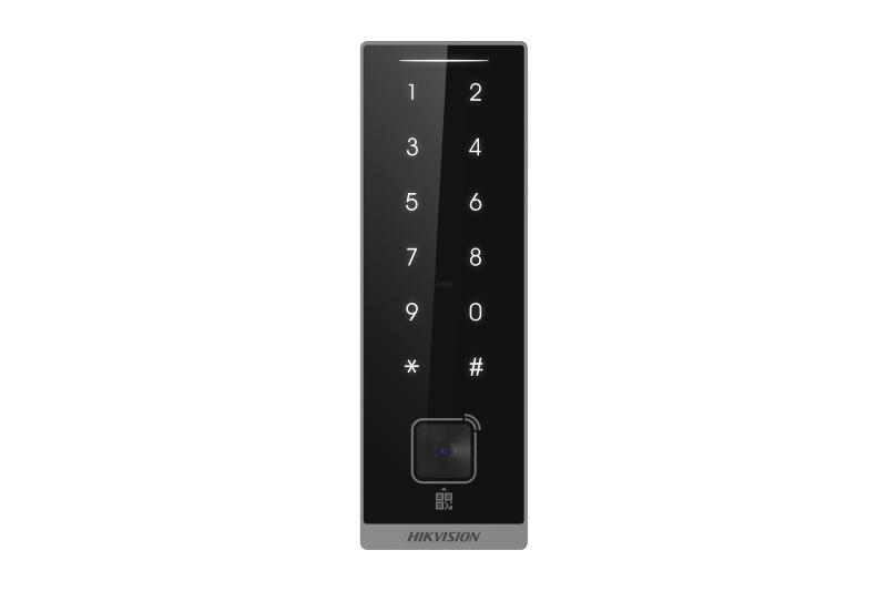 HIKVISION   DS-K1105EMKB-QR Pro Card Reader Build-in M1 and EM card , PIN, QR code, bluetooth.