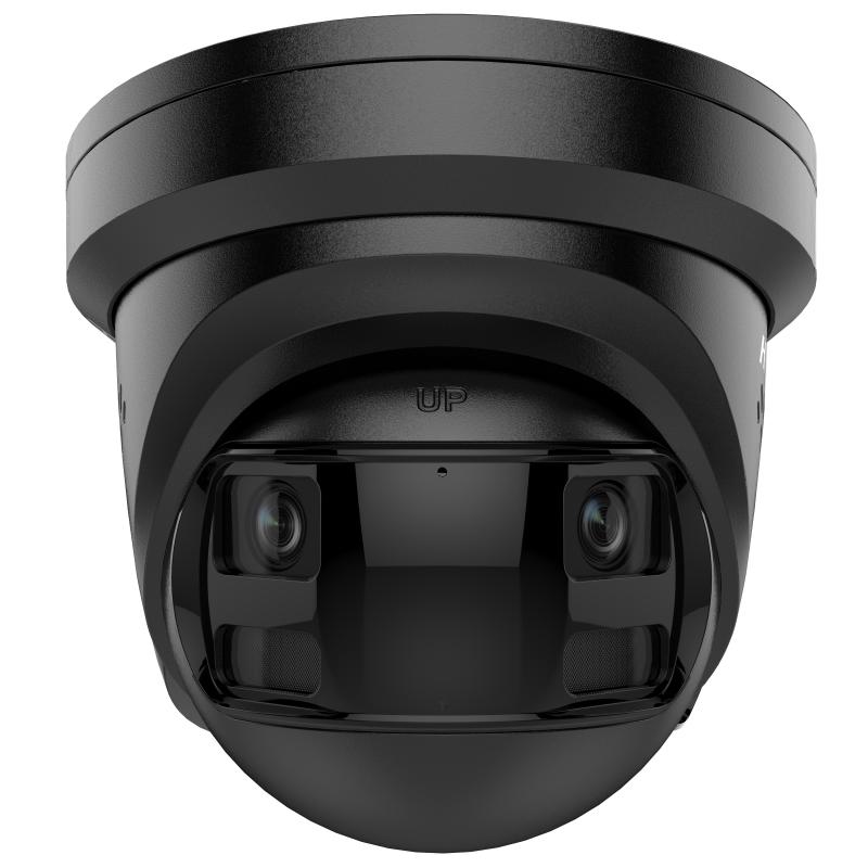 Hikvision DS-2CD2383G2P-LISU/SL(180°)/Noir Caméra IP panoramique 8MP-2mm 180°  avec éclairage hybride intelligent , double objectif 2,0 mm
