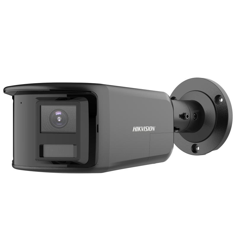 HHikvision DS-2CD2T83G2P-LISU/SL(180°)/Black 8MP-2mm 180° Panoramic Bullet IP Camera with Intelligent Hybrid Lighting, Dual 2.0mm Lens