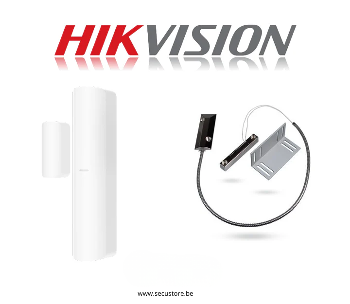 Hikvision Garage Door Protection Kit - DS-PD1-MC-RS + DS-PDMC-EG2-WE Radio Transmitter - L-Shaped Mounting Bracket