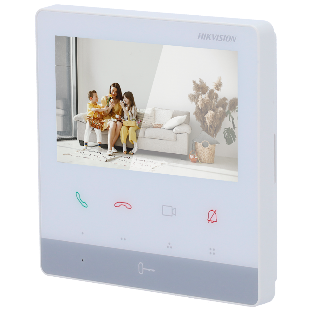 DS-KH7100EY-E2 4,3" TFT-monitor 2-draads HD - microSD - opbouwmontage Wit