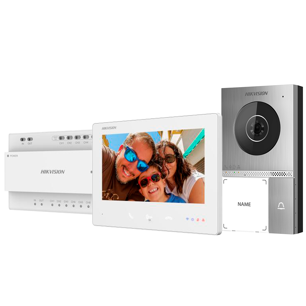 Hikvision DS-KIS705EY 2-draads HD WiFi video-intercomset voor villa's