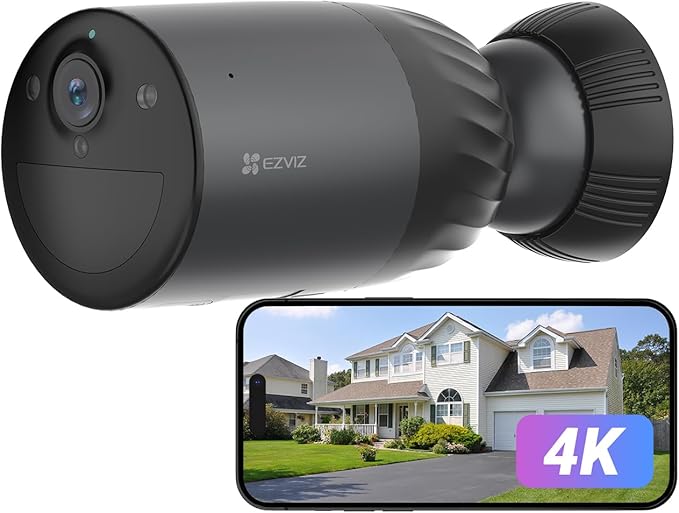 EZVIZ BC1C 4K Outdoor Wireless WiFi Security Camera with 10400mAh Battery