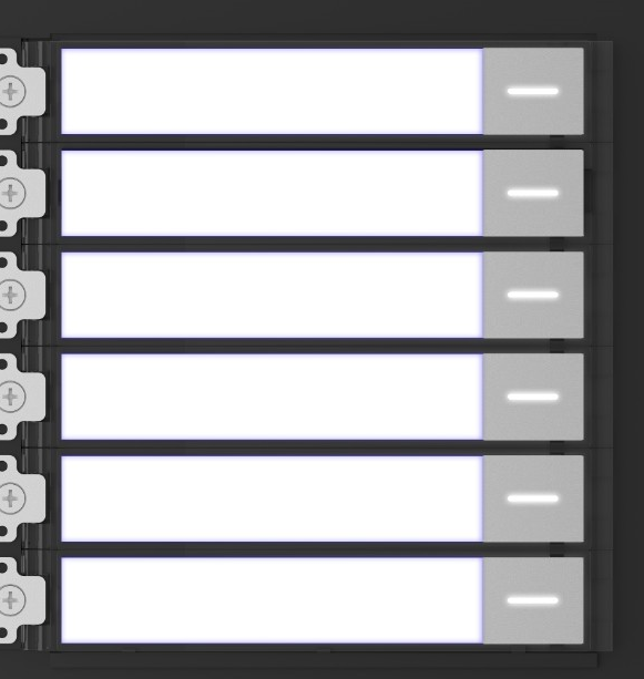 Module d'étiquette nominative Hikvision DS-KD-KK · 6 boutons d'appel Noir