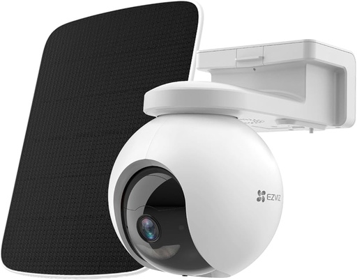 [CS-HB8-KIT] Ezviz HB8-KIT Caméra Wi-Fi panoramique et inclinable alimentée par batterie avec panneau solaire 6,18 W