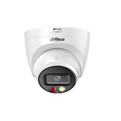 [IPC-HDW2549T-S-PV(2.8)] Dahua DH-IPC-HDW2549T-S-PV-0280B 5mp WizSense Fixed Focus 2,8 mm dubbele slimme verlichting - Ingebouwde audio en microfoon - Sirene en stroboscoopalarm