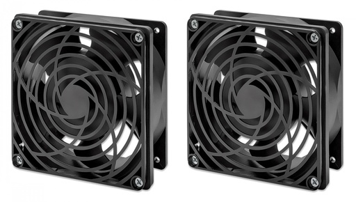 [716154] Ventilatie-unit met 2 ventilatoren voor 19" wandkasten