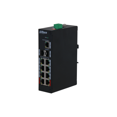 [PFS3211-8GT-120-V2] Commutateur non géré Dahua DH-PFS3211-8GT-120-V2 PoE DIN Rail - 8 Gigabit PoE + 2 Gigabit SFP + 1 Gigabit RJ45 - 120 W