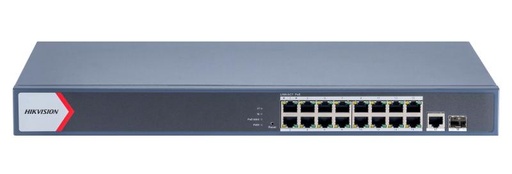 [DS-3E1518P-EI] HIKVISION DS-3E1518P-EI 16-poorts Gigabit Smart POE-switch - Totaal PoE-budget 230 W