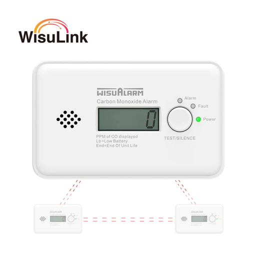 [HY-GC20B-R8] Détecteur de monoxyde de carbone Wisualarm/Dahua HY-GC20B-R8, batterie interconnectée Wisulink, remplaçable pendant 10 ans