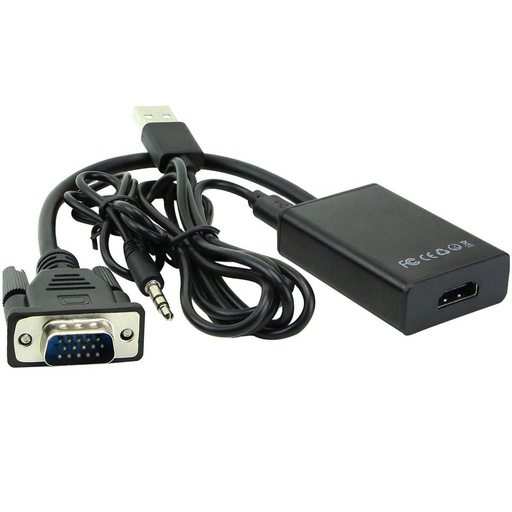 [VGATOHDMI] MicroConnect VGA to HDMI Converter with USB Power and Audio