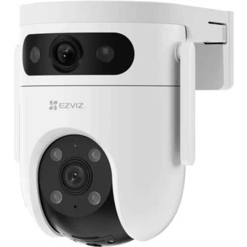 [CS-H9c-3K] Caméra Ezviz H9C 3K (5 Mpx + 5 Mpx) avec 2 objectifs (grand angle fixe et zoom mobile) et haute résolution. Vision nocturne couleur, suivi des personnes, sirène et audio bidirectionnel.