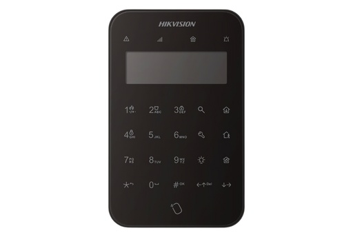 [DS-PK1-LT-WE-BK] Clavier LED sans fil Hikvision DS-PK1-LT-WE noir pour AX PRO