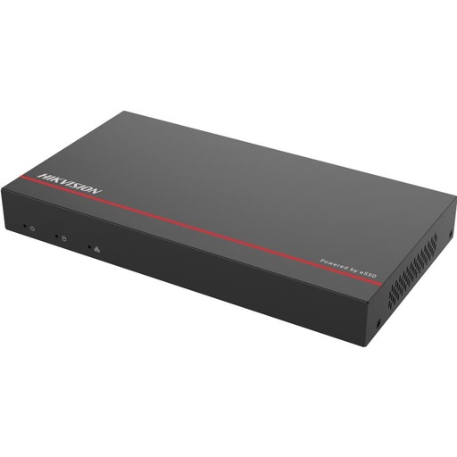 [DS-E08NI-Q1/8P] DS-E08NI-Q1/8P (SSD 1T) Hikvision NVR IP/POE 58W 8 canaux vidéo - 4 Mpx - 60 Mbps 1 disque dur SSD (SSD 1 To inclus)