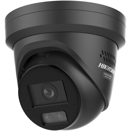 [DS-2CD2387G3-LIS2UY/SL-B] Hikvision DS-2CD2387G3-LIS2UY/SL(2.8mm) 8MP Smart Hybrid Light with ColorVu WDR Turret Netwerk Camera Black with fix lens, IR and white light, IP67, 2.8 mm, built in dual microphone,NEMA 4X, AI-ISP, audio I/O, alarm I/O, strobe light and audio-alarm