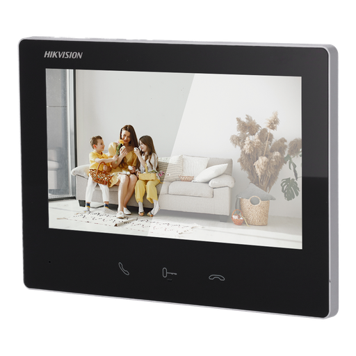 [DS-KH7300EY-TE2-B] Hikvision DS-KH7300EY-TE2(BK) Video-deurintercommonitor 7" TFT-scherm 2 HD-draden,  Zwarte kleur