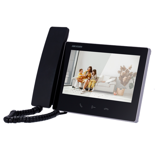 [DS-KH7300EY-THE2] Hikvision DS-KH7300EY-THE2(BK) Moniteur Combiné d'interphone vidéo  7" TFT 2 fils HD couleur noire 
