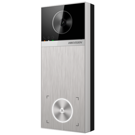 [DS-KV6114-MWBE1] DS-KV6114-MWBE1 Platine Portier Vidéo IP WiFi Caméra 4 Mpx Exterieur IP65  Audio bidirectionnel Ouverture par Bluetooth | 2 relais Application mobile avec ou sans moniteur Installation en surface | PoE