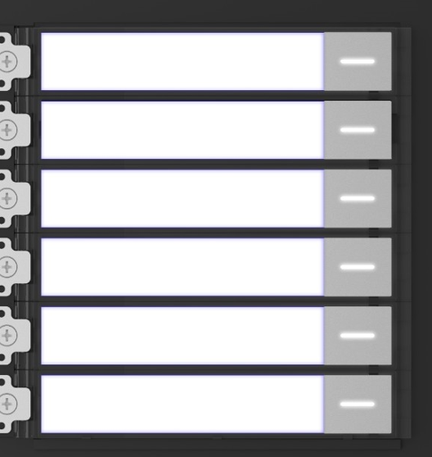 [DS-KD-KK] Module d'étiquette nominative Hikvision DS-KD-KK · 6 boutons d'appel Noir