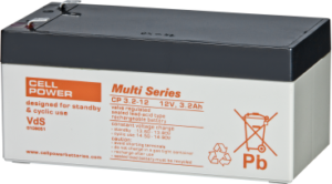 Batterie 12V - 3.2Ah  Cellpower CP 3.2 - 12 -  Dim 134x67x67m